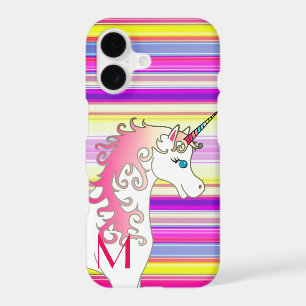 Rainbow Candy Striped Personalised Unicorn