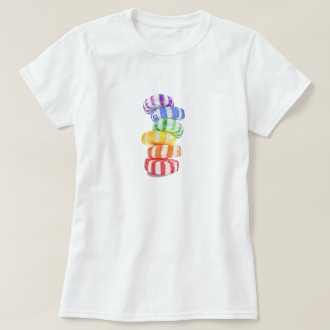 RAINBOW CANDY Women's Basic T Shirt (Design Front)