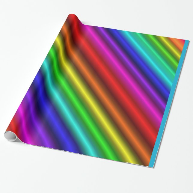Rainbow Candy Wrapping Paper (Unrolled)