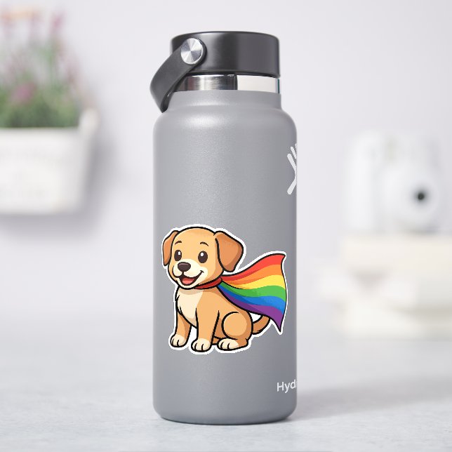 Rainbow Cape Puppy – LGBTQ++ Pride Design (HydroFlask)