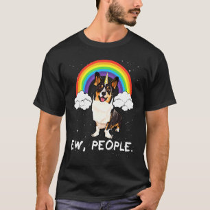 Rainbow Cardigan Welsh Corgi Ew People Unicorn Dog T-Shirt