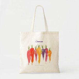 Rainbow Carrots Hand-Painted Root Vegetables Art Tote Bag