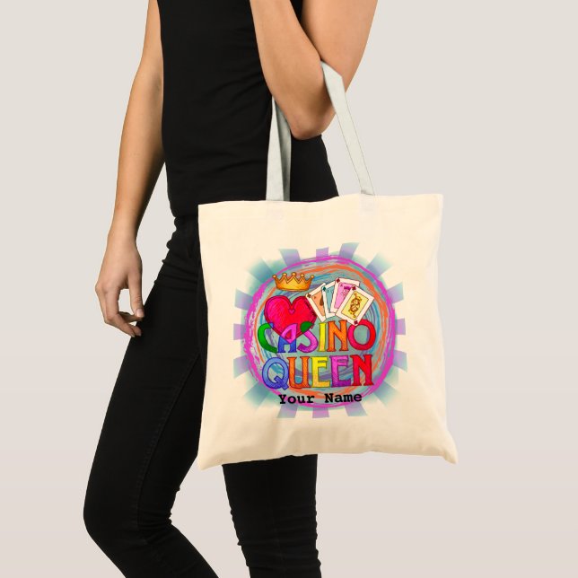 Rainbow Casino Queen Poker tote bag (Front (Product))