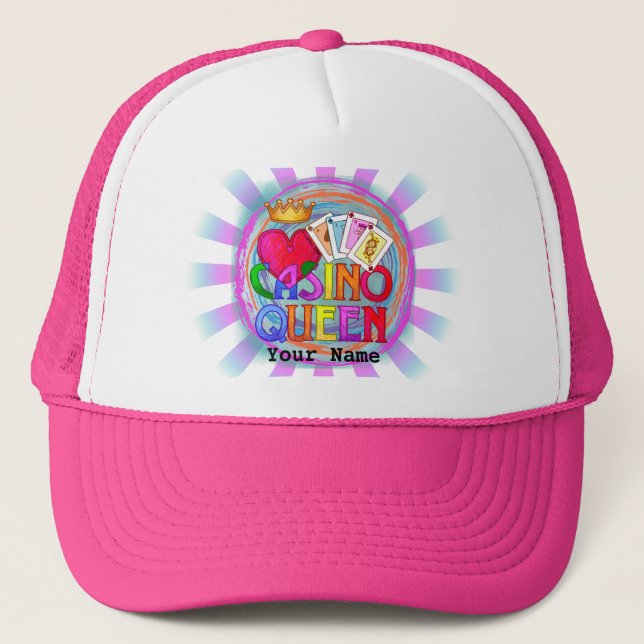 Rainbow Casino Queen Trucker Hat (Front)