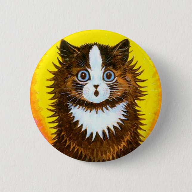 Rainbow Cat 6 Cm Round Badge (Front)