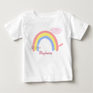 Rainbow Cat Aesthetic Front & Back Custom Print Baby T-Shirt