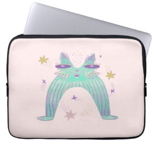 rainbow cat art laptop sleeve