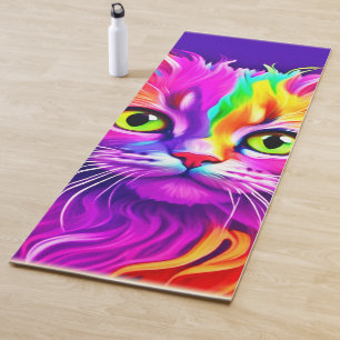 Rainbow Cat Artwork Yoga Mat