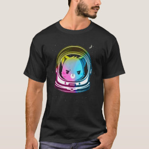 Rainbow Cat Astronau Space Exploration Astronomy T-Shirt