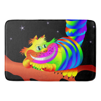 Rainbow Cat Cartoon Bath Mat