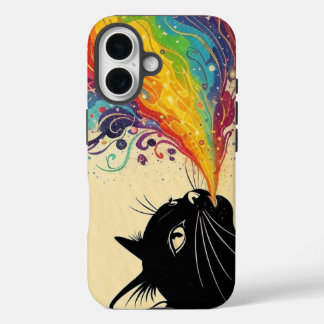 Rainbow cat iPhone 16 case
