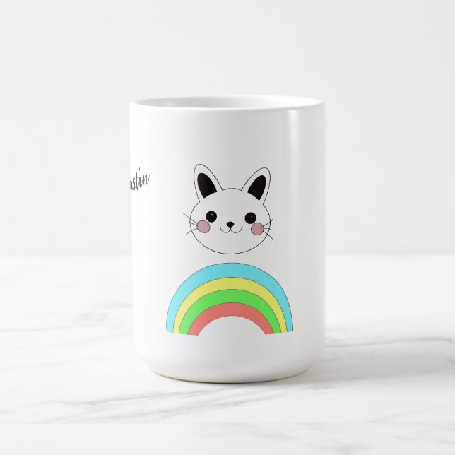 Rainbow cat coffee mug (Center)