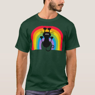 rainbow cat funny cat on the rainbow T-Shirt