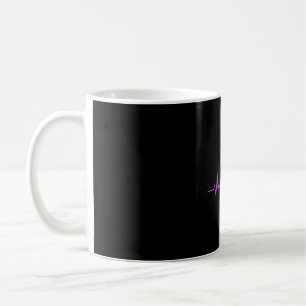 Rainbow cat heartbeat coffee mug