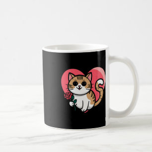 Rainbow Cat Hugging Heart Cute Valentine Graphic D Coffee Mug