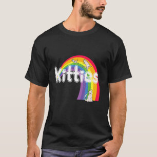 Rainbow Cat Kitties Cats Kitty Heart Love T-Shirt