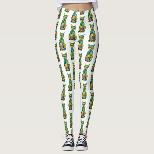 Rainbow Cat Leggings (Front)
