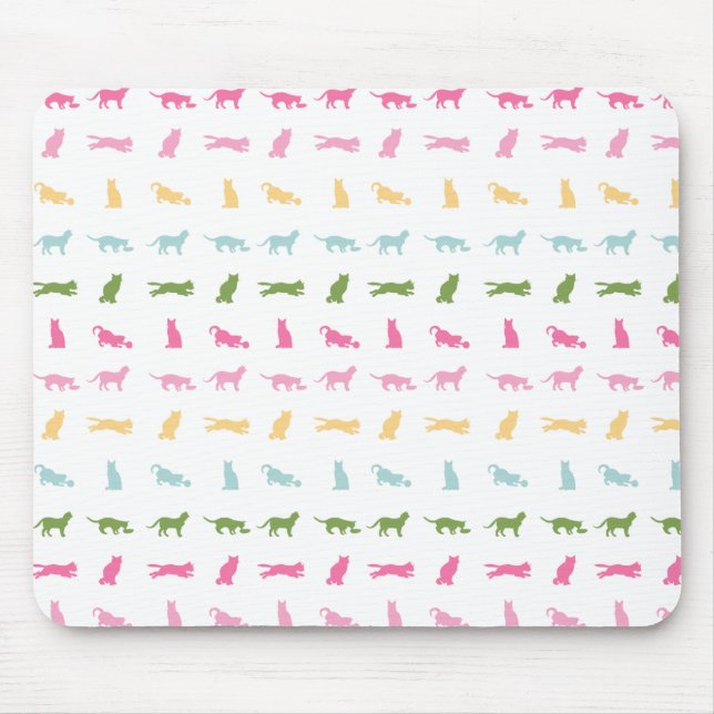 Rainbow Cat Pattern Mouse Mat (Front)