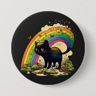 Rainbow cat pin lgbtq cute