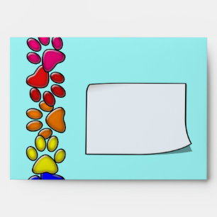 rainbow cat print envelopes