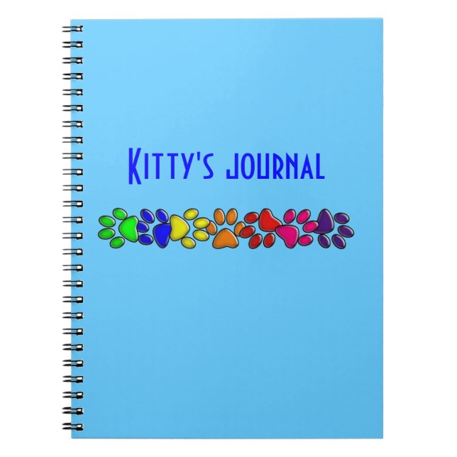 rainbow cat print notebook (Front)