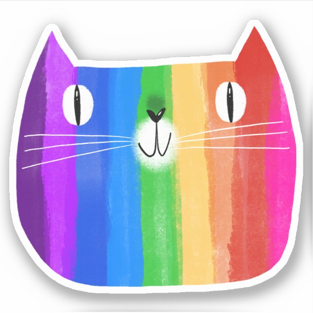 Rainbow Cat Sticker (Front)