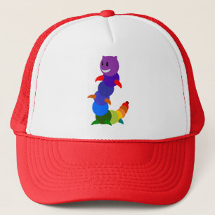 RAINBOW CATERPILLAR TRUCKER HAT