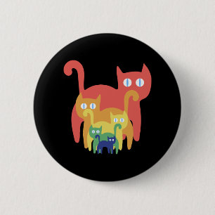 Rainbow Cats 6 Cm Round Badge