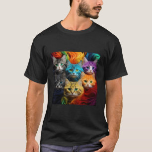 Rainbow Cats Abstract T-Shirt