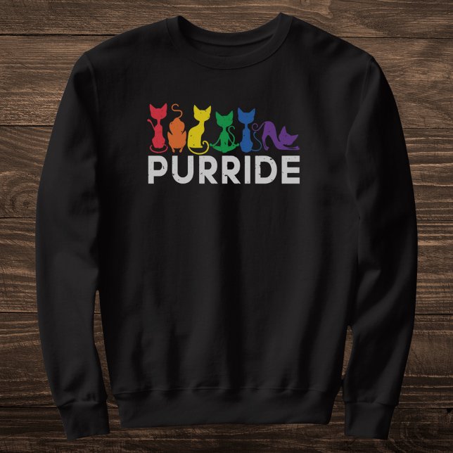 Rainbow Cats Purride LGBTQ Pride Sweatshirt (Creator Uploaded)