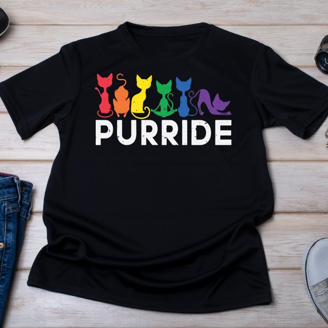Rainbow Cats Purride LGBTQ Pride T-Shirt (Creator Uploaded)