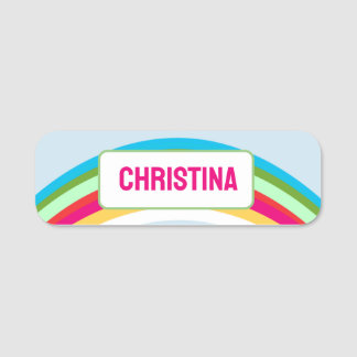 Rainbow Celebration Name Tag