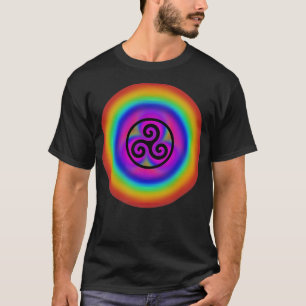 Rainbow Celtic Triple Spiral T-Shirt
