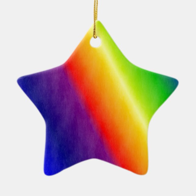 Rainbow Ceramic Tree Decoration (Front)