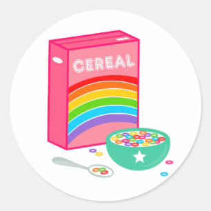 Rainbow Cereal Classic Round Sticker
