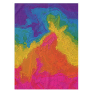 Rainbow Chalk Gradient Swirls  Tablecloth