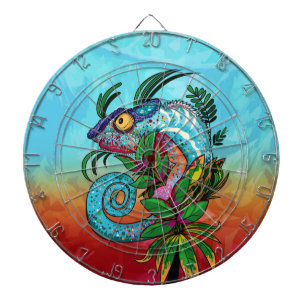Rainbow Chameleon Dartboard