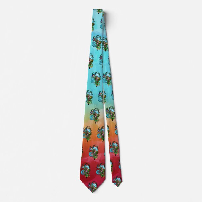 Rainbow Chameleon Tie (Front)