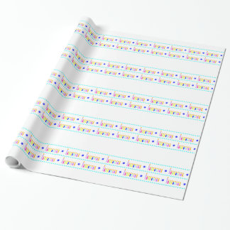 Rainbow Chanukah Menorah Wrapping Paper