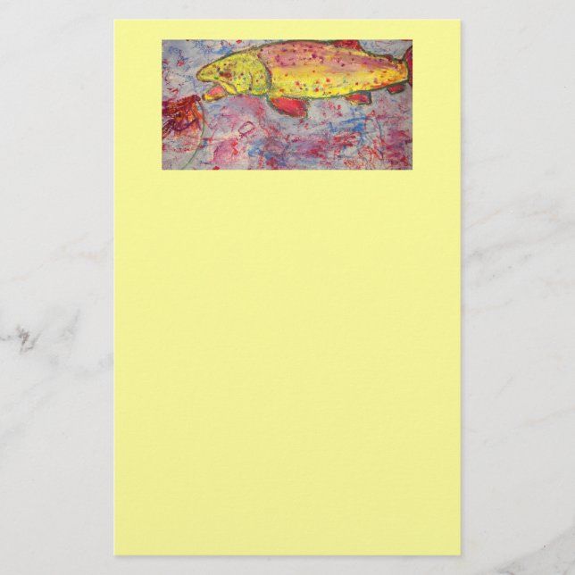 rainbow chasing fly stationery (Front)