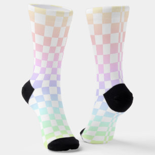 Rainbow Check Socks