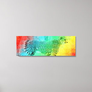 Rainbow Cheetah Canvas Print