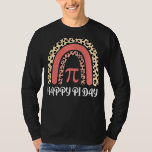 Rainbow Cheetah Happy Pi Day Math 3 14 Symbol Teac T-Shirt