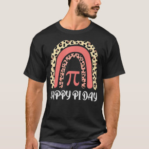 Rainbow Cheetah Happy Pi Day Math 3 14 Symbol Teac T-Shirt