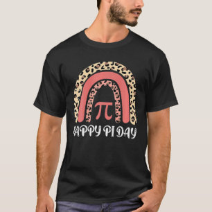 Rainbow Cheetah Happy Pi Day Math 3.14 Symbol Teac T-Shirt