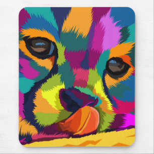 Rainbow Cheetah Mouse Mat