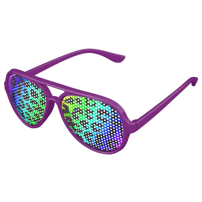 Rainbow Cheetah Sunglasses (Angled)