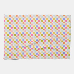 Rainbow Chequerboard Tea Towel