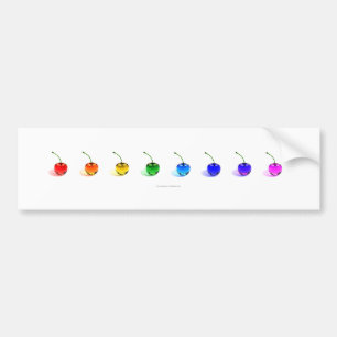 Rainbow Cherries Collection Bumper Sticker