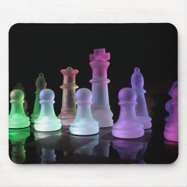 Rainbow Chess Set Mouse Pad (Front)